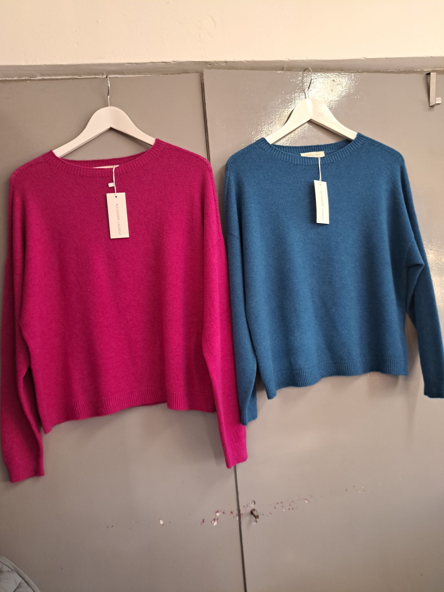 Alexandre Laurent Paris  Basic Viscose Trui Petrol Blue 8824