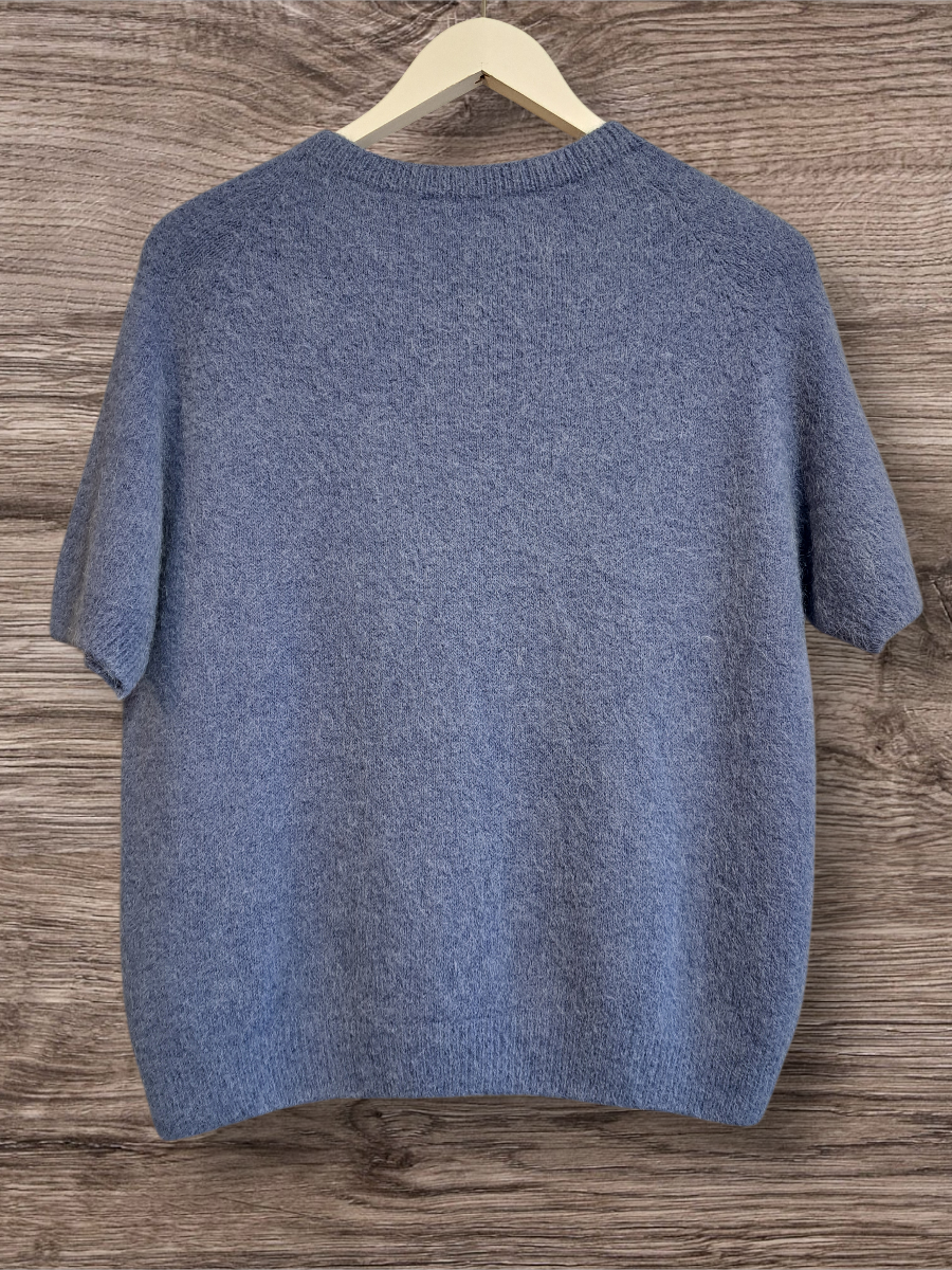 Alpaca Trui korte mouw Blauw