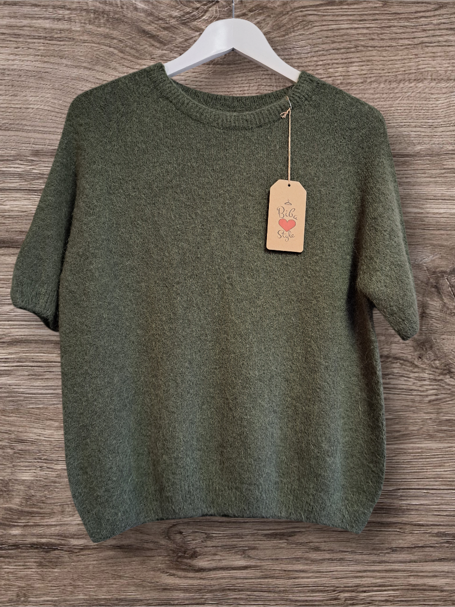 Alpaca Trui korte Army green