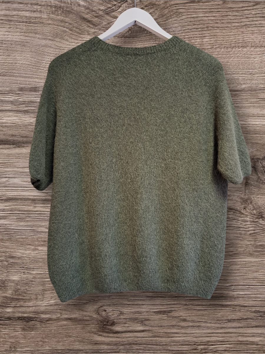 Alpaca Trui korte Army green
