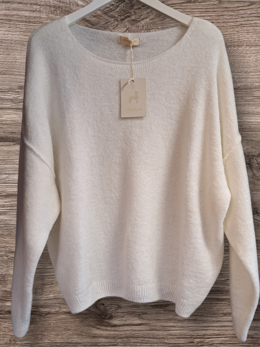 Mika Elles Mohair Trui Bianco