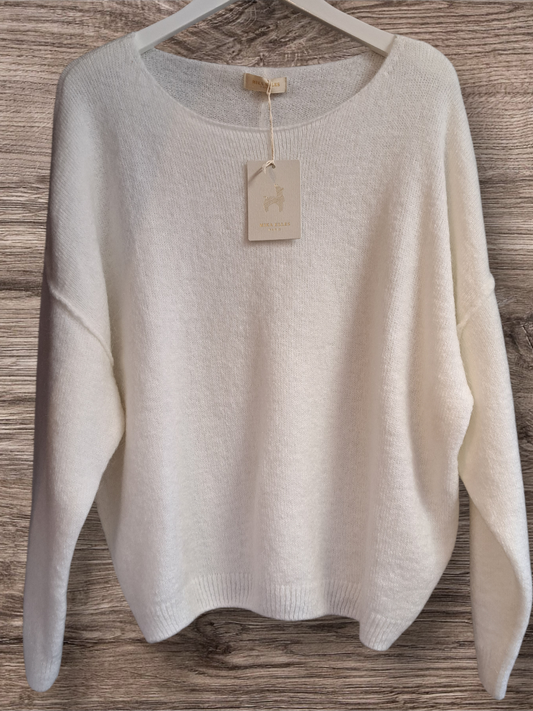 Mika Elles Mohair Trui Bianco