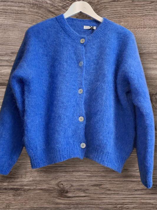 Kid mohair Vest Blauw