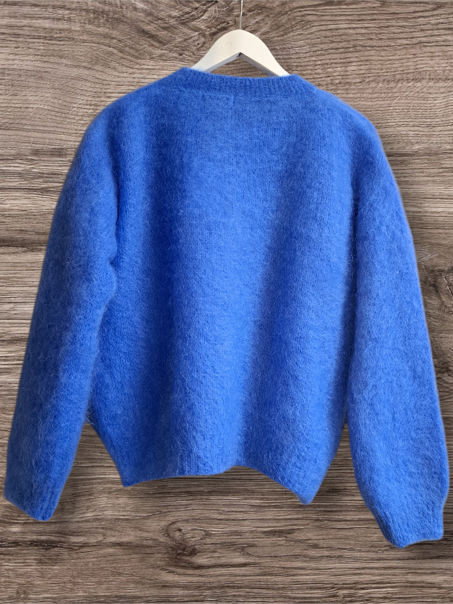 Kid mohair Vest Blauw