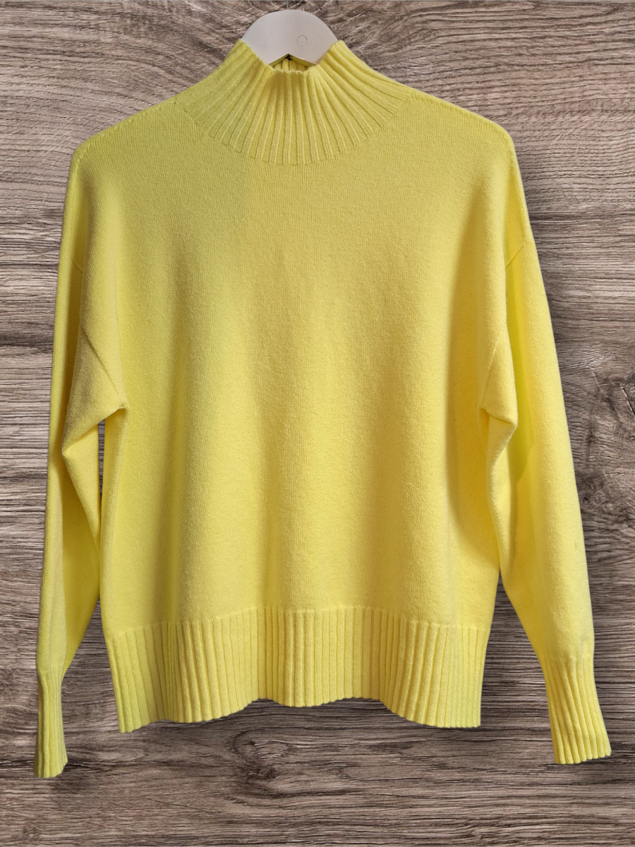 Viscose Trui Turtleneck Yellow