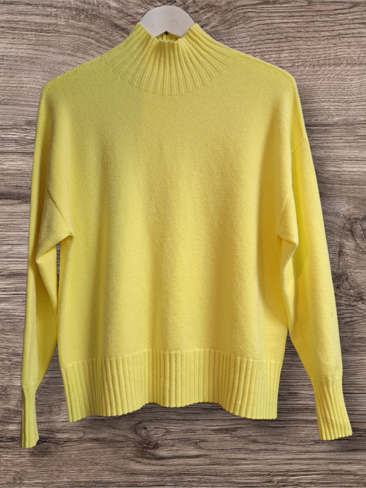 Viscose Trui Turtleneck Yellow