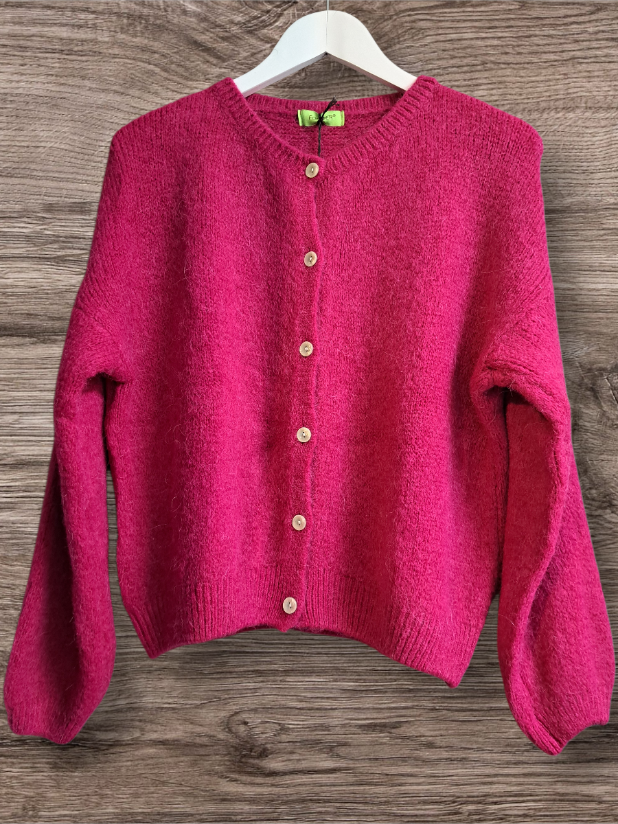 Le Petite chic Alpaca Vest Magenta 2656