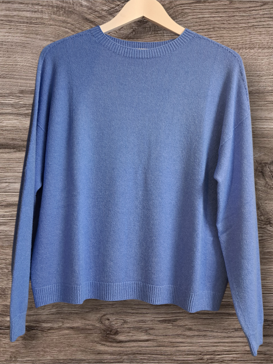 Alexandre Laurent Paris Basic Viscose Trui Marine 8824