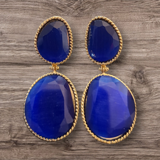 BerNice Amsterdam oorbellen Cobalt