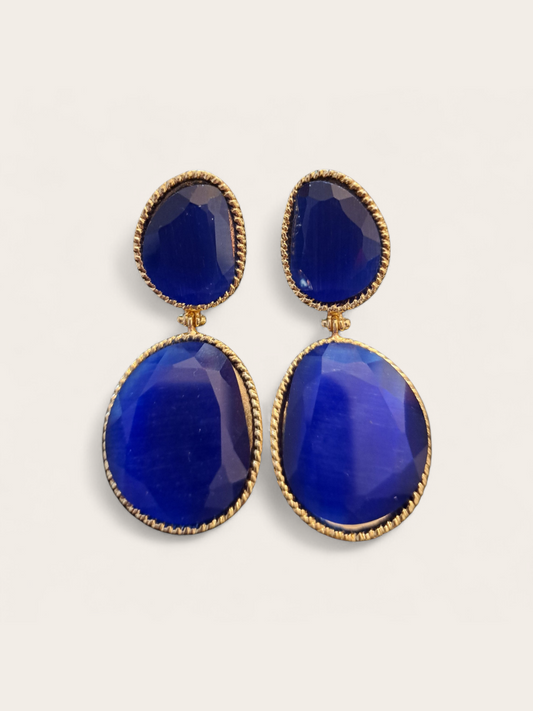 BerNice Amsterdam oorbellen Cobalt