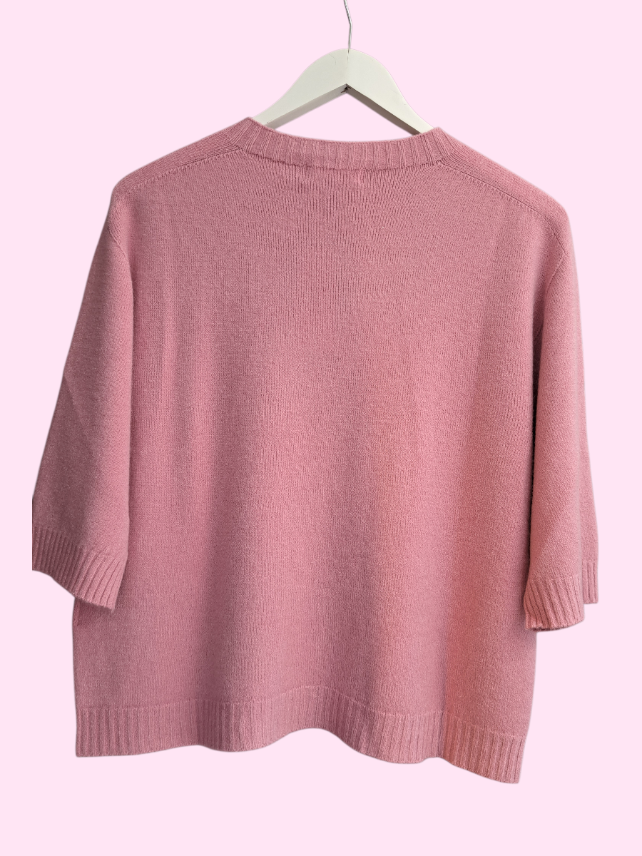 Alexandre Laurent Basic Viscose sweater 3/4 sleeves Rosa A 8950