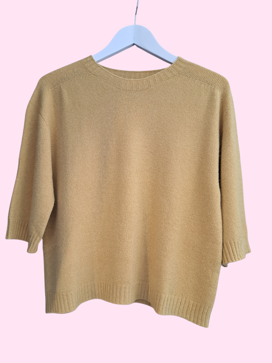 Alexandre Laurent Viscose Trui 3/4 mouw Camel 8950