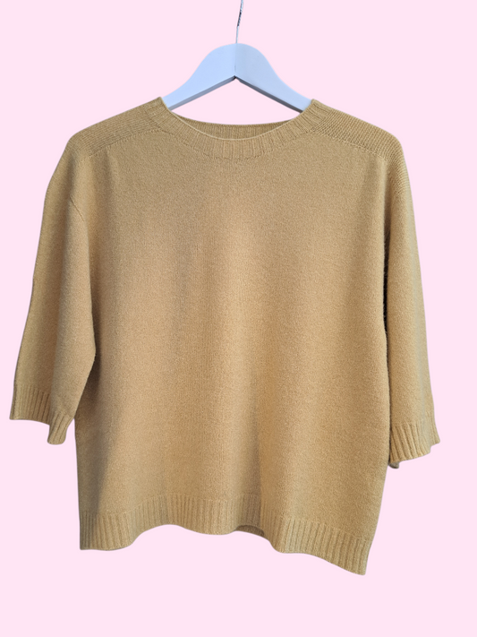 Alexandre Laurent Viscose Trui 3/4 mouw Camel 8950