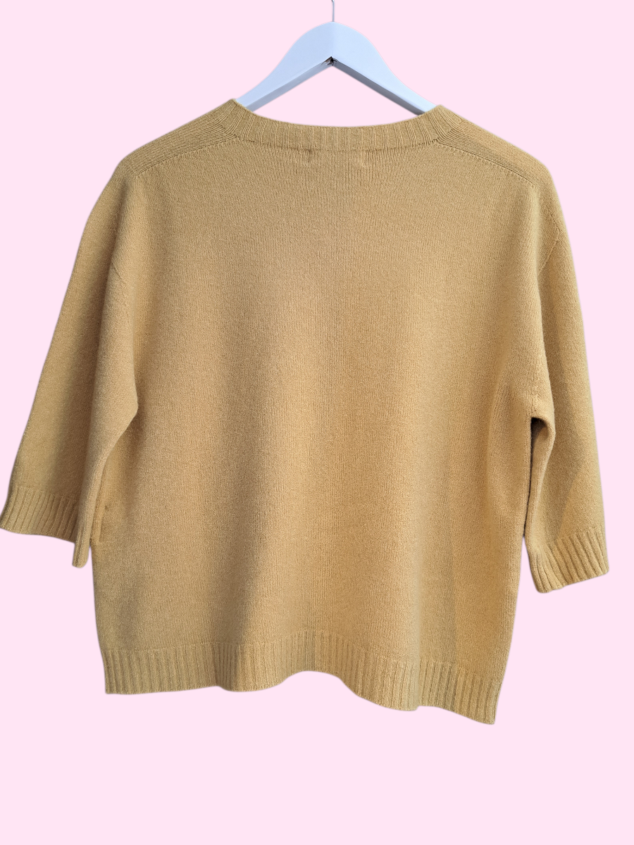 Alexandre Laurent Viscose Trui 3/4 mouw Camel 8950