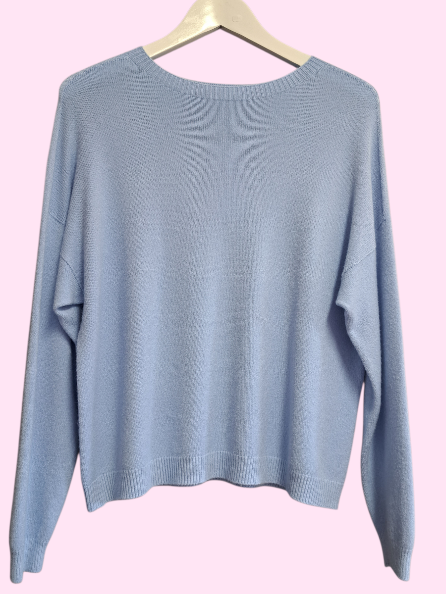 Alexandre Laurent Basic Viscose Trui Sky way 8824