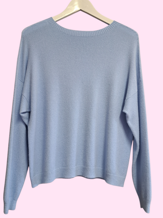 Alexandre Laurent Basic Viscose Trui Sky way 8824