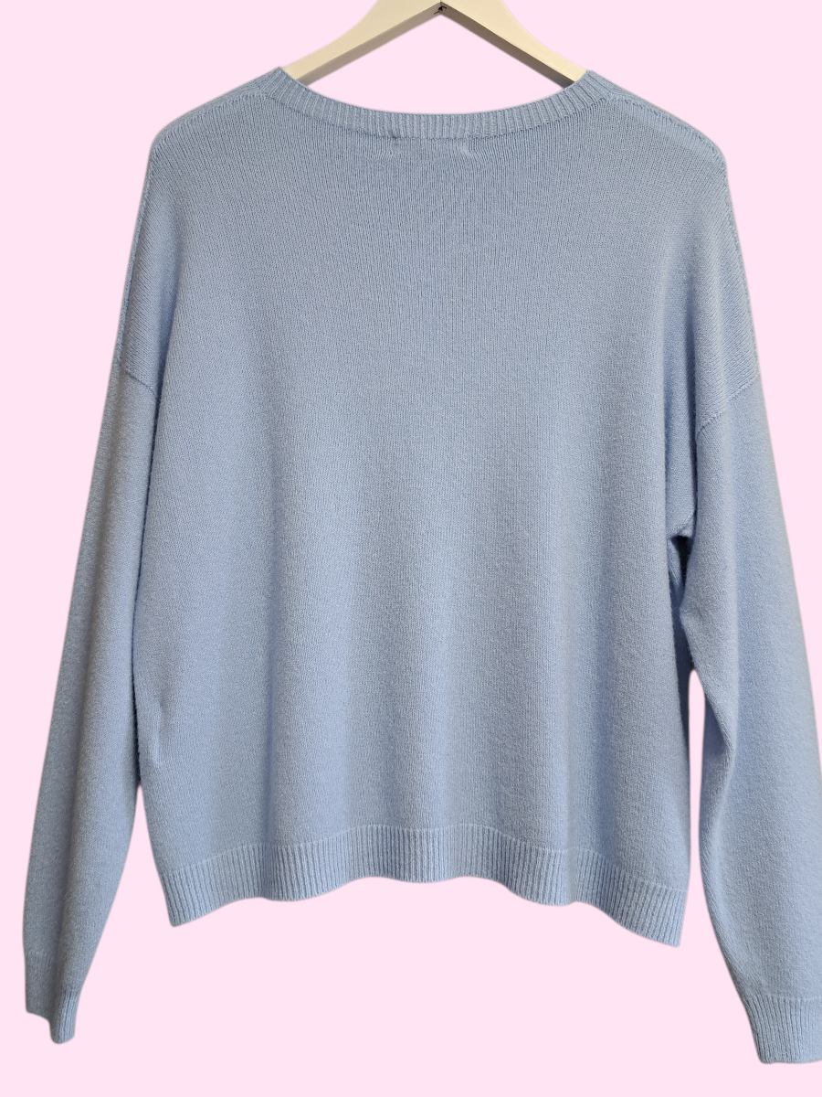 Alexandre Laurent Basic Viscose Trui Sky way 8824