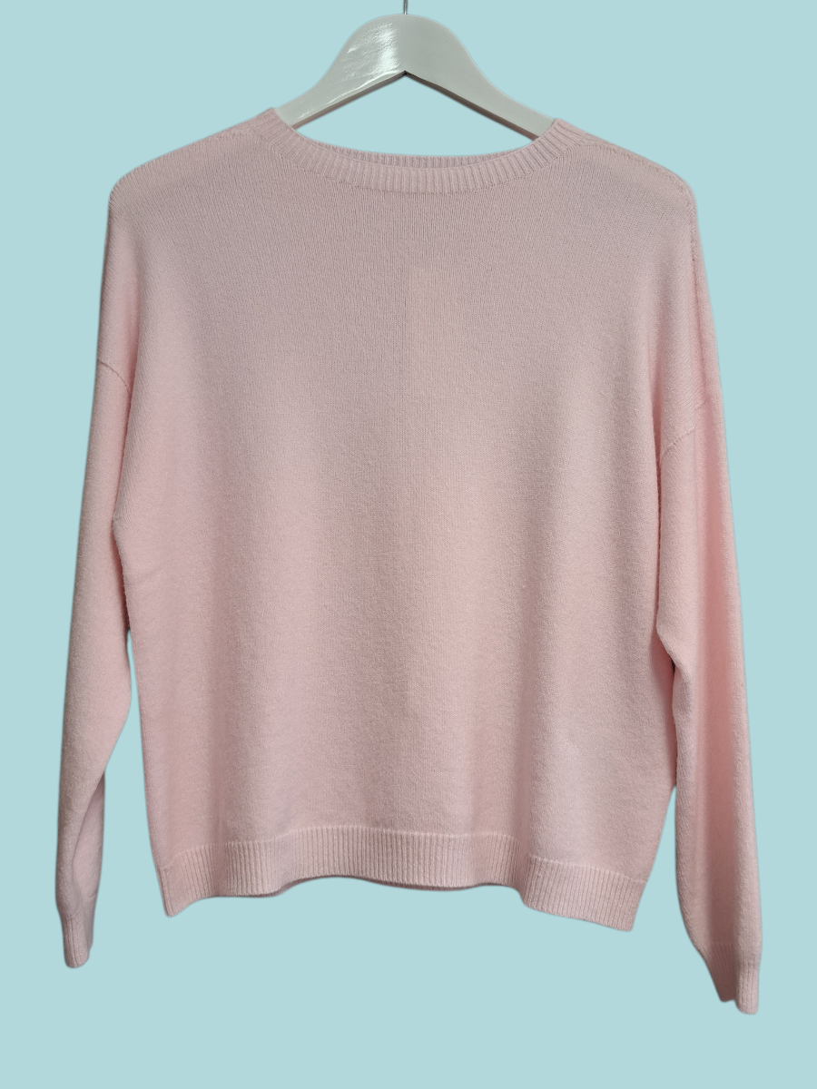 Alexandre Laurent Paris Basic Viscose Trui Rosa C 8824