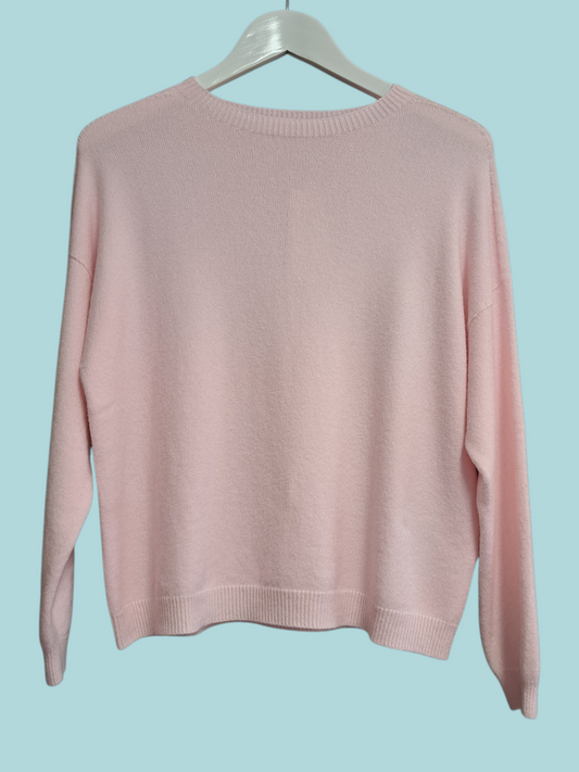 Alexandre Laurent Paris Basic Viscose Trui Rosa C 8824