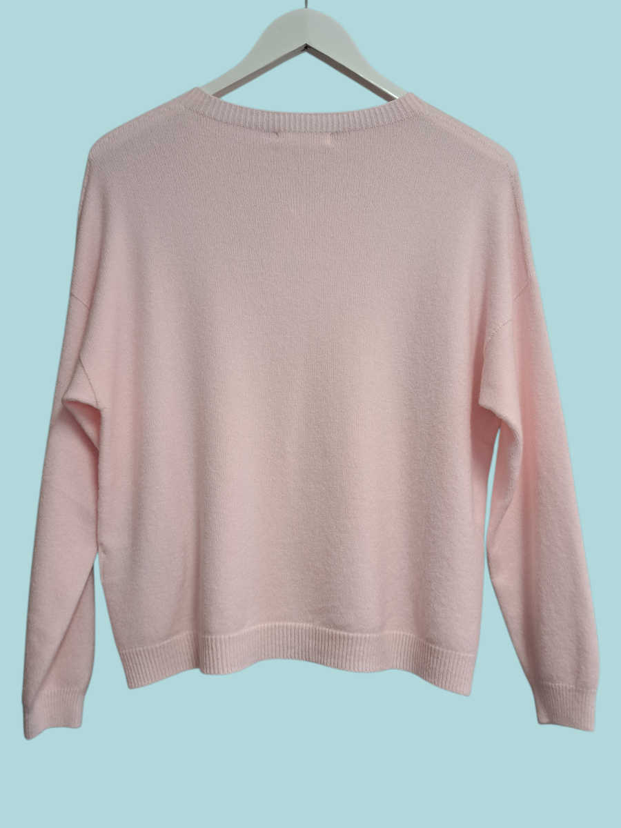 Alexandre Laurent Paris Basic Viscose Trui Rosa C 8824