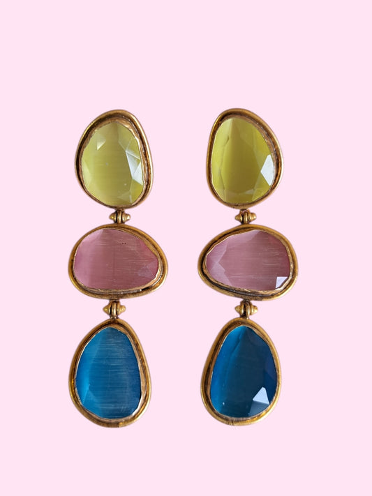 BerNice Amsterdam Sprankelende Halfedelstenen Levendig groen rose blauw