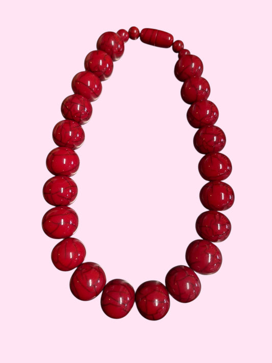 Resin ketting Mona rood