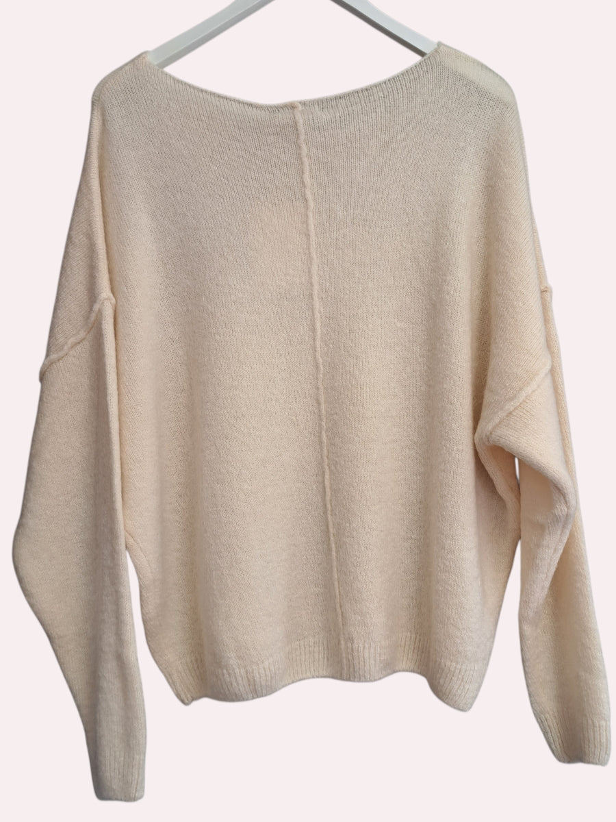 Mika Elles Paris Mohair Trui Avorio 2225