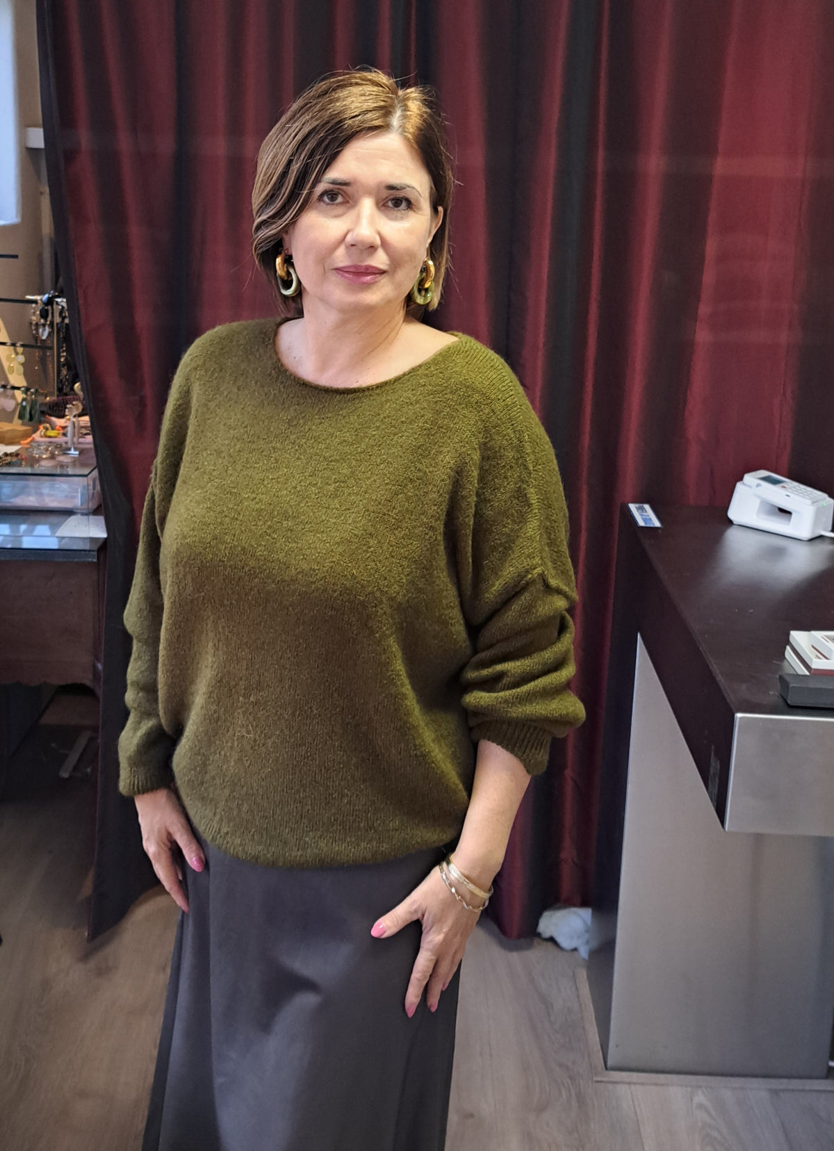 Mika Elles Paris Mohair Trui Verde 22225