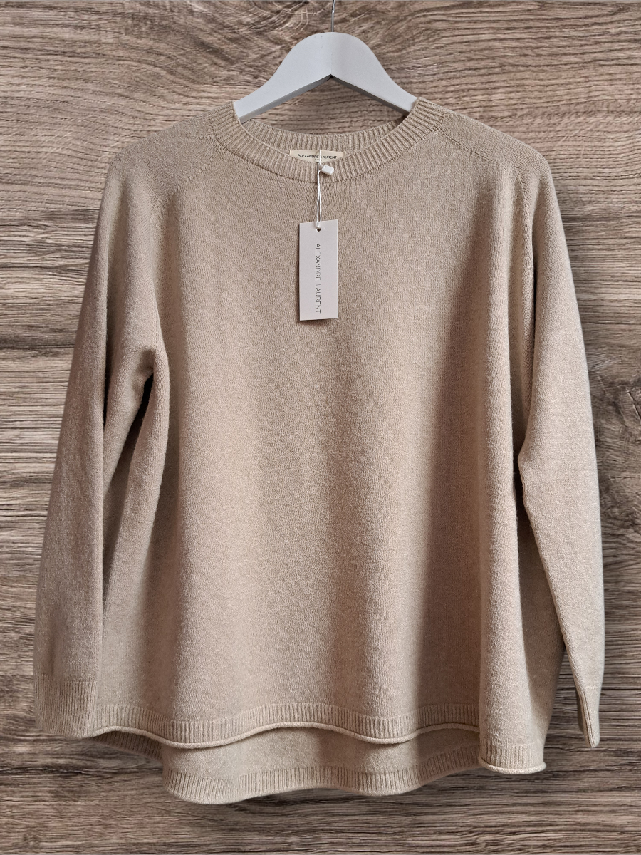 Alexandre Laurent Paris Oversized Sweater Long Beige 8882