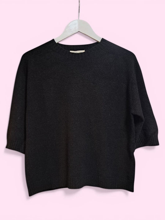 Alexandre Laurent Paris Viscose Trui 3/4 mouwen Black 8950