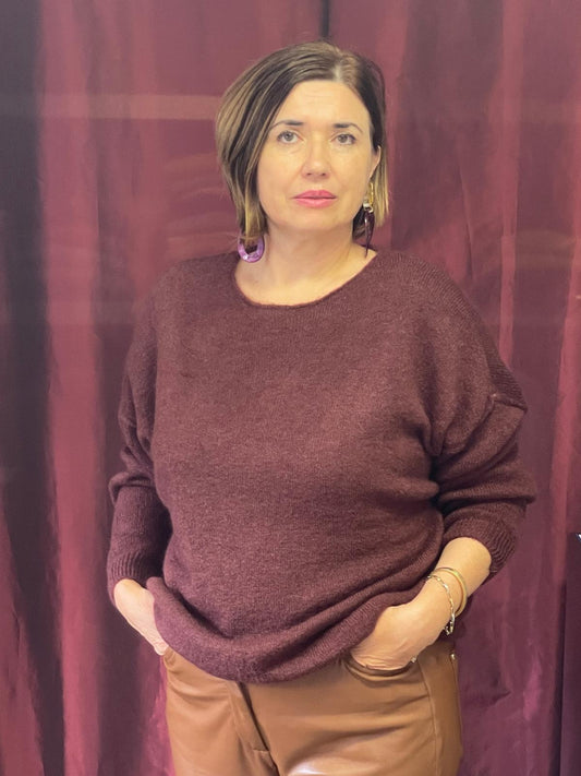 Mika Elles Paris Mohair Trui Kastanje 22225
