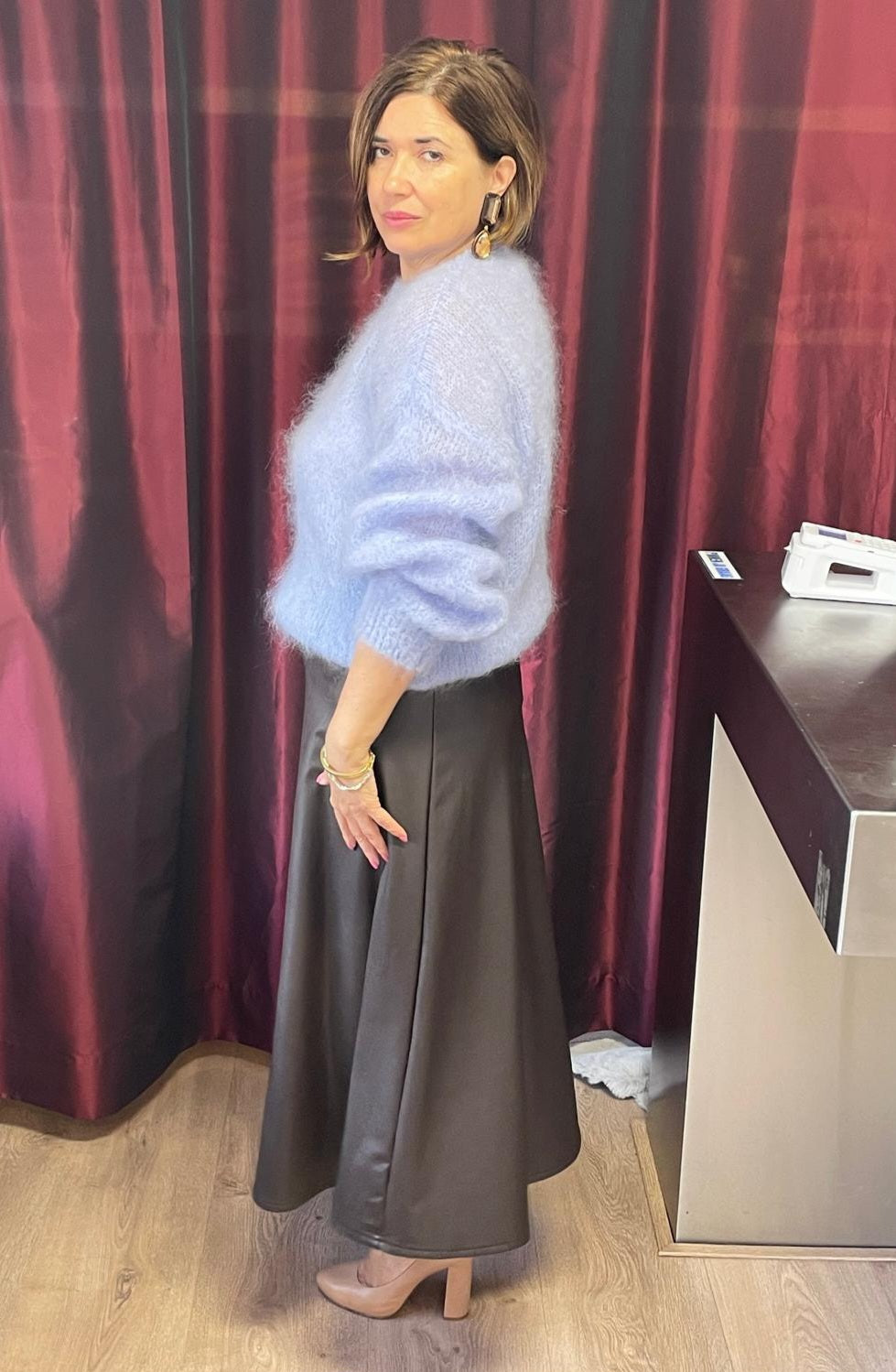 Kid Mohair Trui Licht Blauw