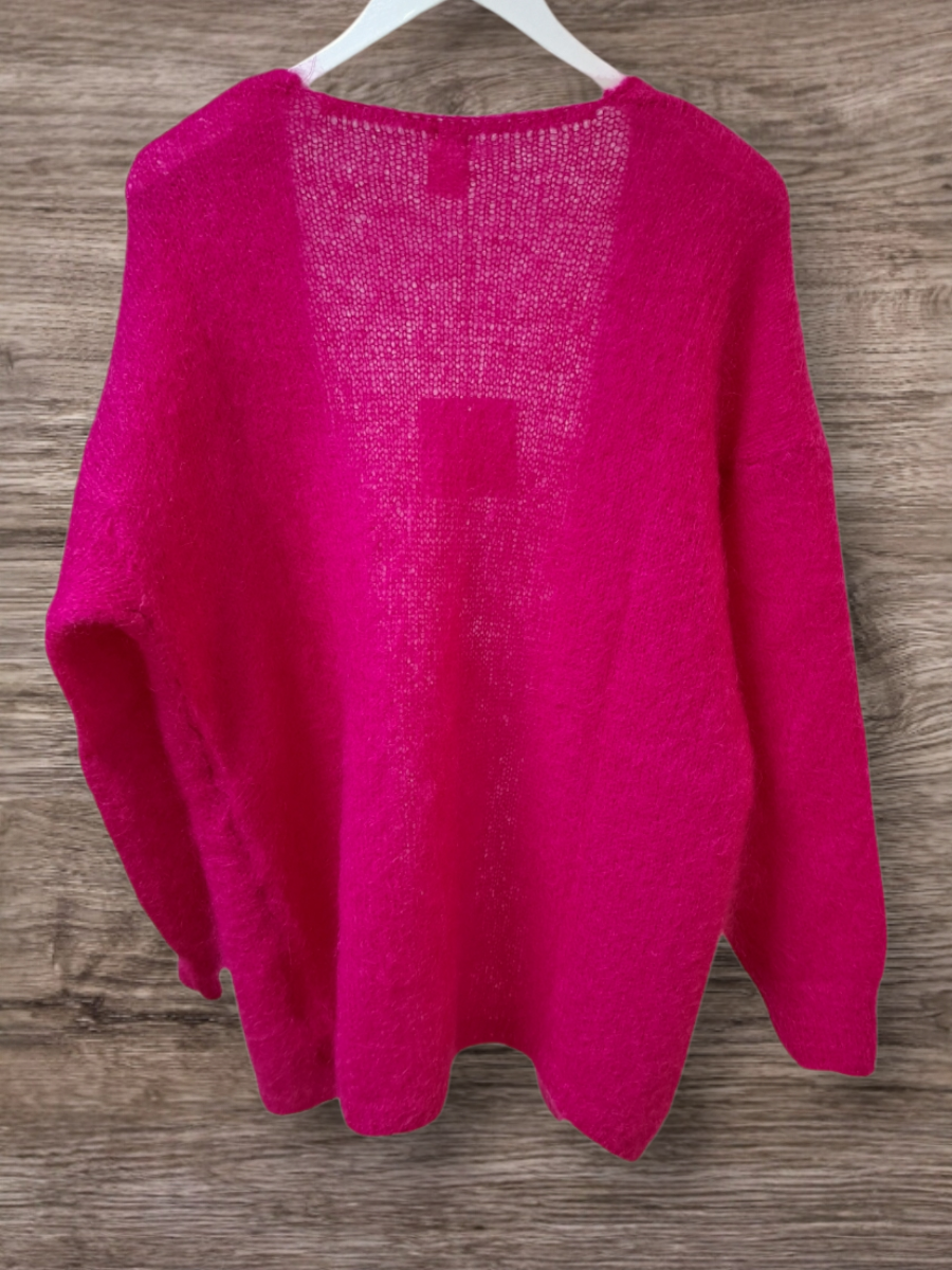 Mika Elles La Petite Laine Mohair sweater Fuchsia