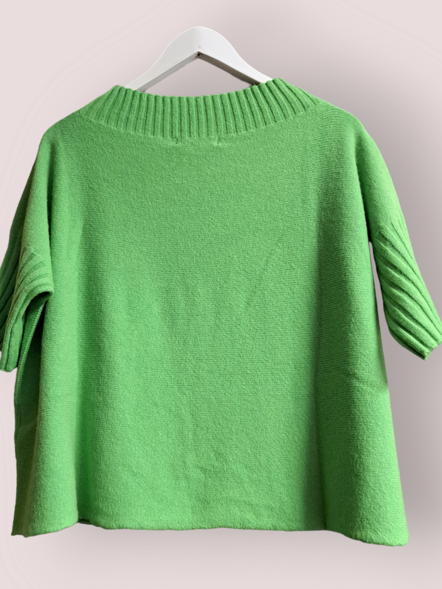 Alexandre Laurent Viscose Trui 3/4 Mouw green