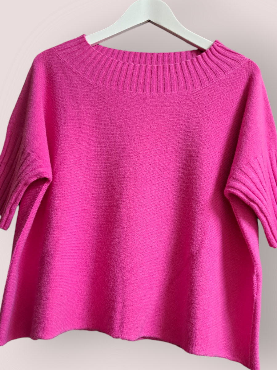 Alexandre Laurent Viscose Trui 3/4 Mouw Magenta