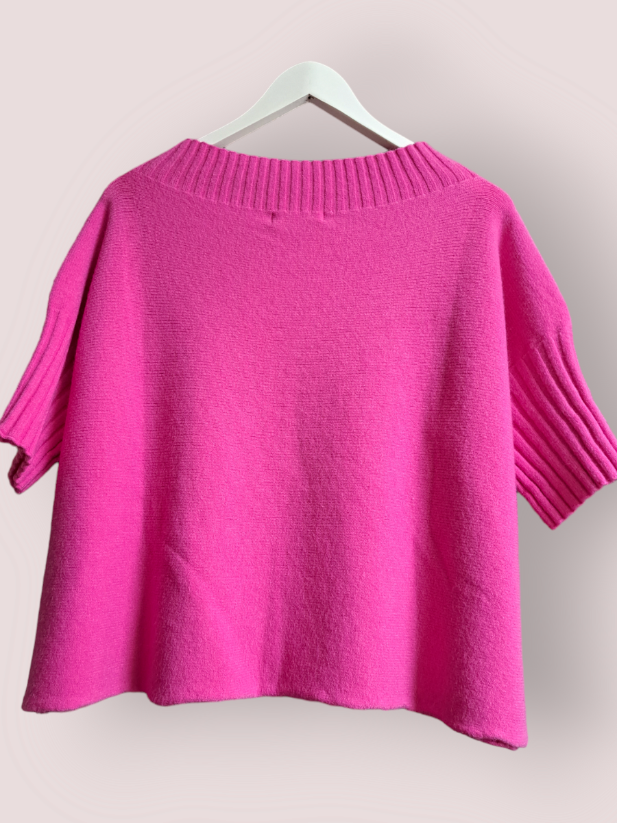 Alexandre Laurent Viscose Trui 3/4 Mouw Magenta