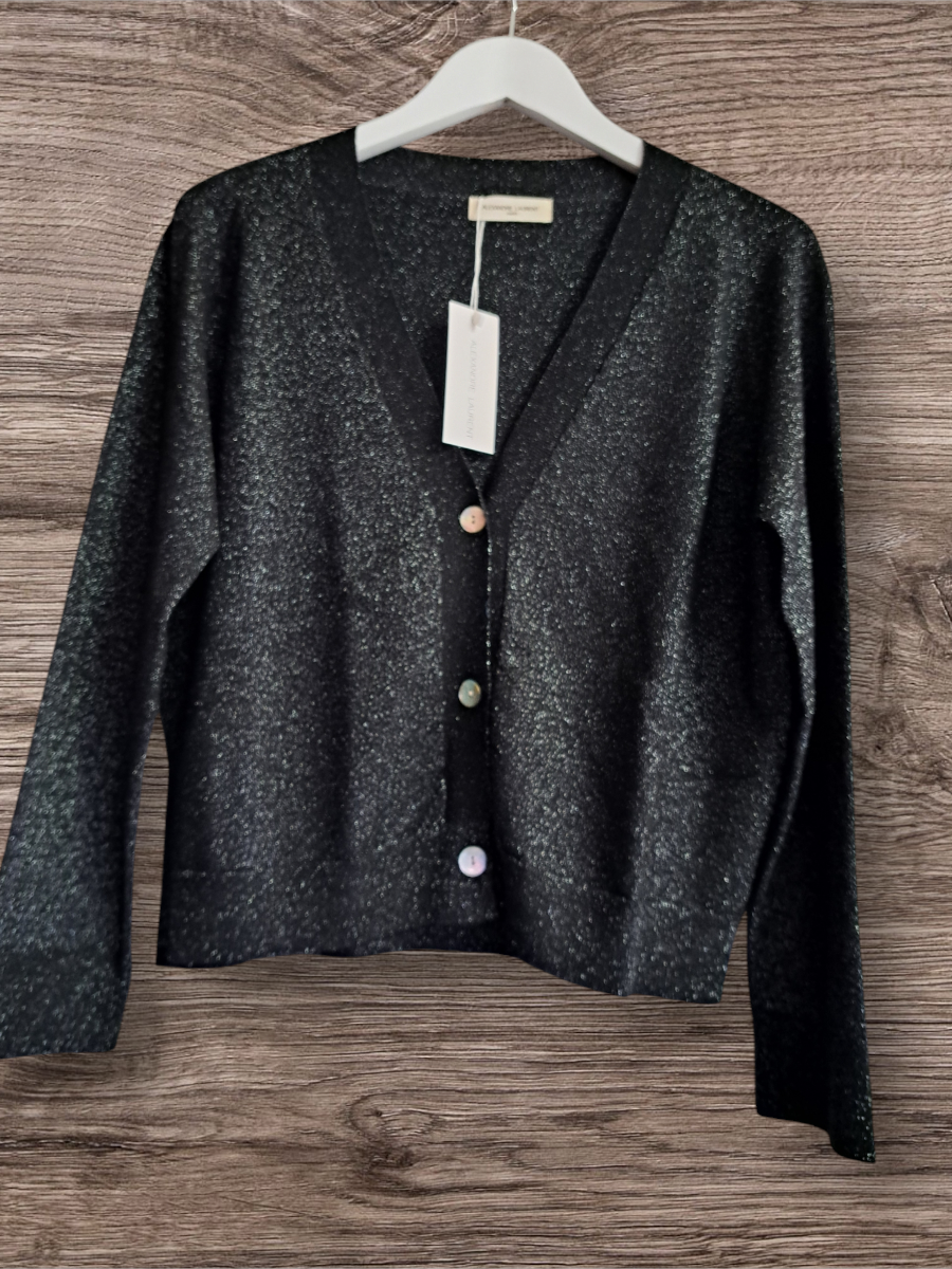 Alexandre Laurent Paris Glitter Cardigan Black