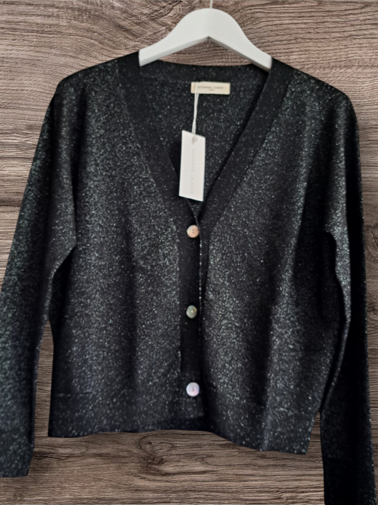 Alexandre Laurent Paris Glitter Cardigan Black