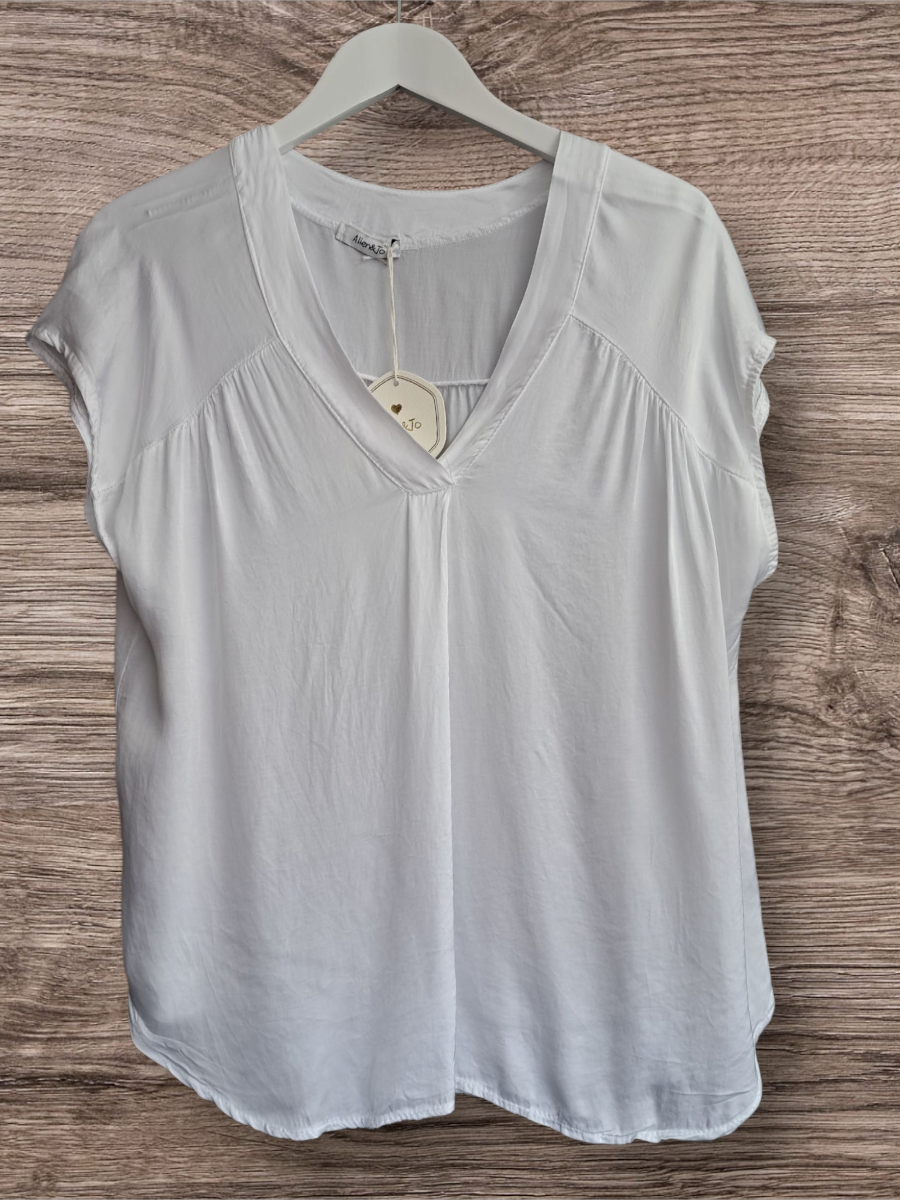 Allen&Jo silk  blouse white