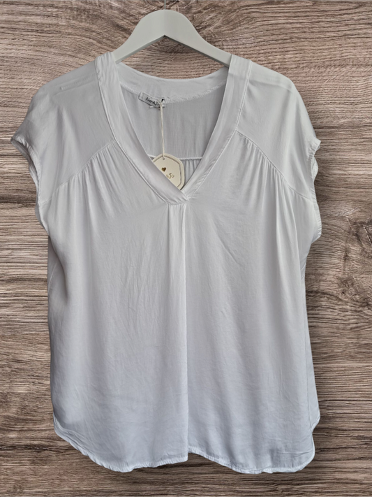 Allen&Jo silk  blouse white