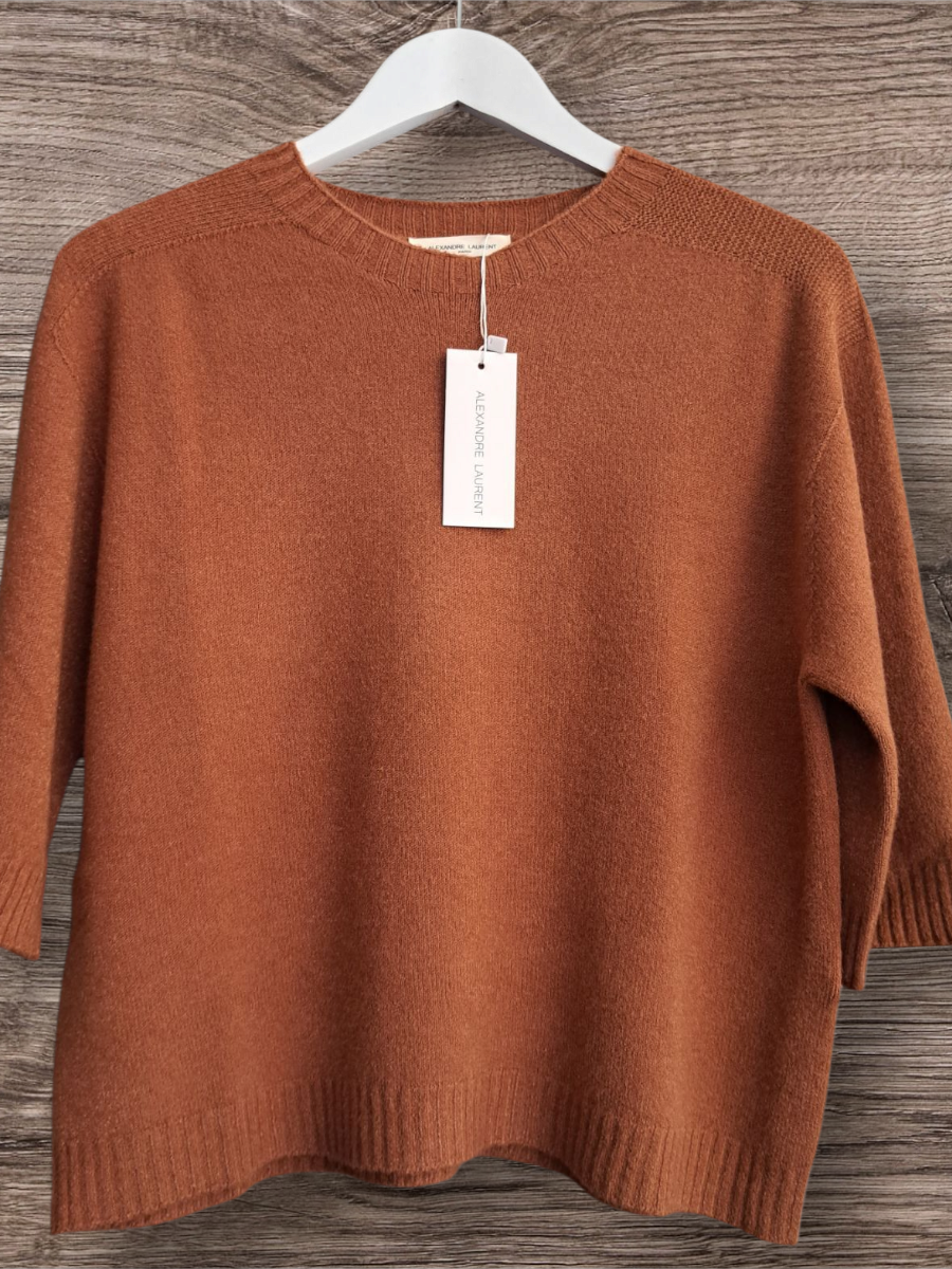 Alexandre Laurent Basic Viscose Trui Ginger
