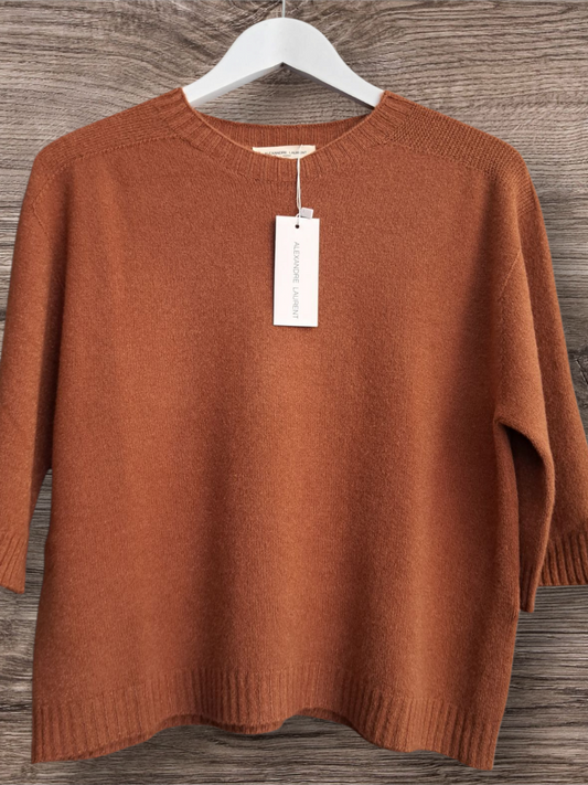 Alexandre Laurent Basic Viscose Trui Ginger