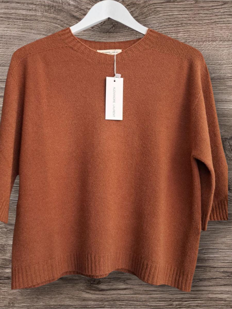 Alexandre Laurent Basic Viscose Trui Ginger