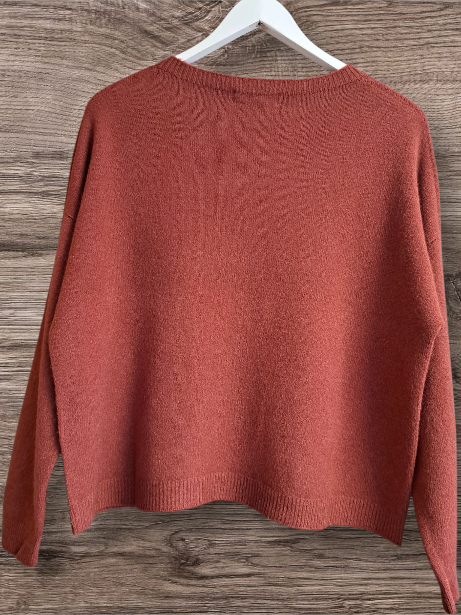 Alexandre Laurent Paris Viscose Trui Brick