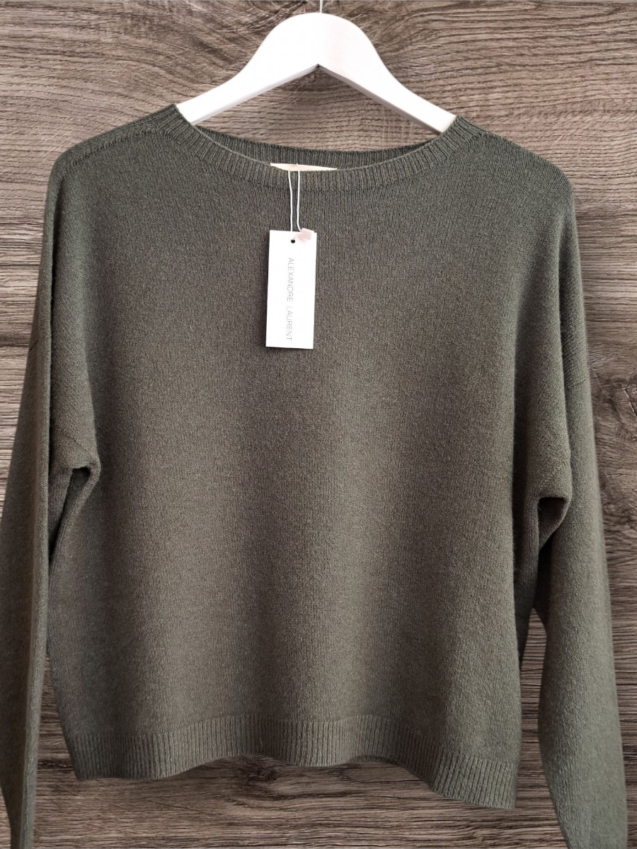 Alexandre Laurent Paris Viscose Trui Army green