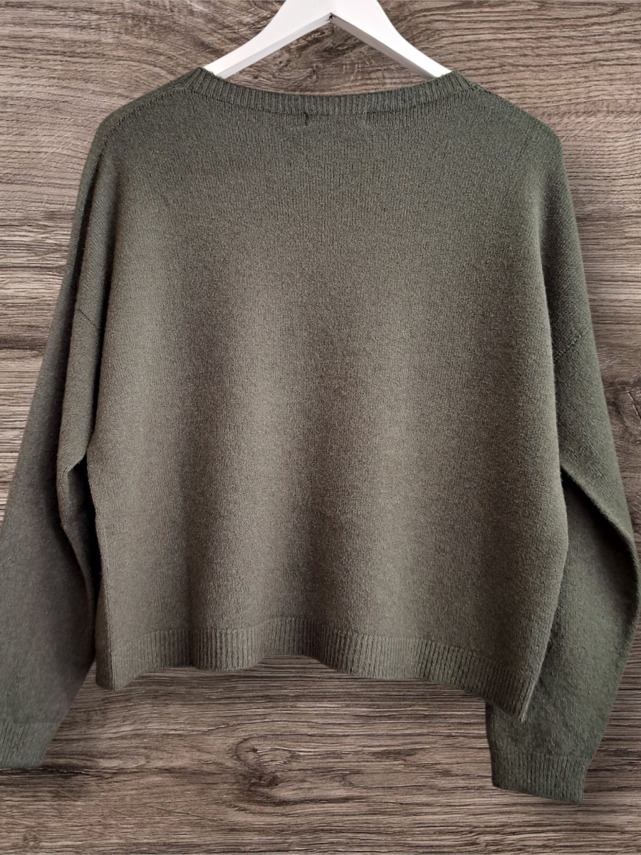 Alexandre Laurent Paris Viscose Trui Army green