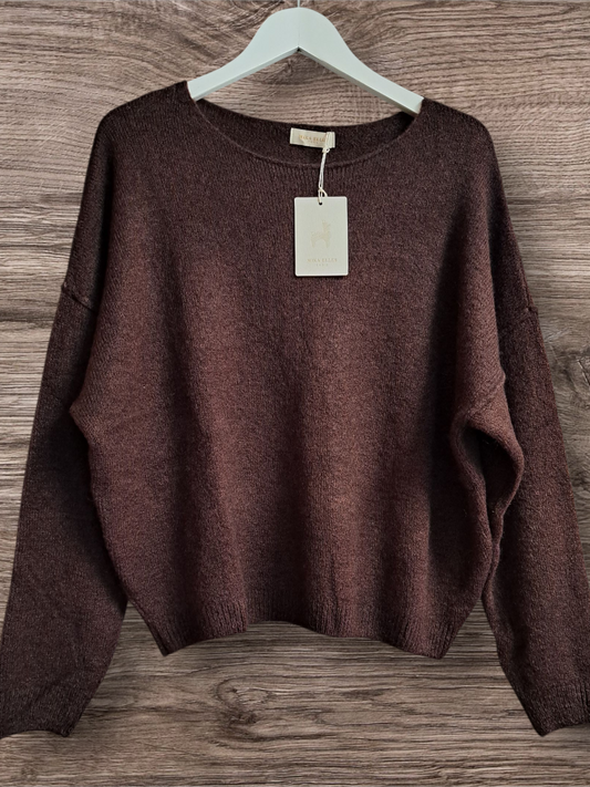Mika Elles Mohair Trui Choco
