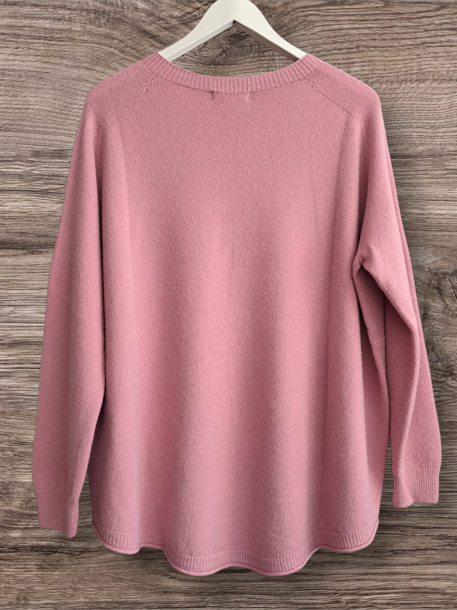 Alexandre Laurent Paris Oversized Viscose Trui Oud Rose