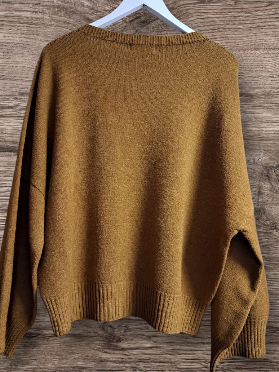 Alexandre Laurent Oversized Viscose Trui Bronze