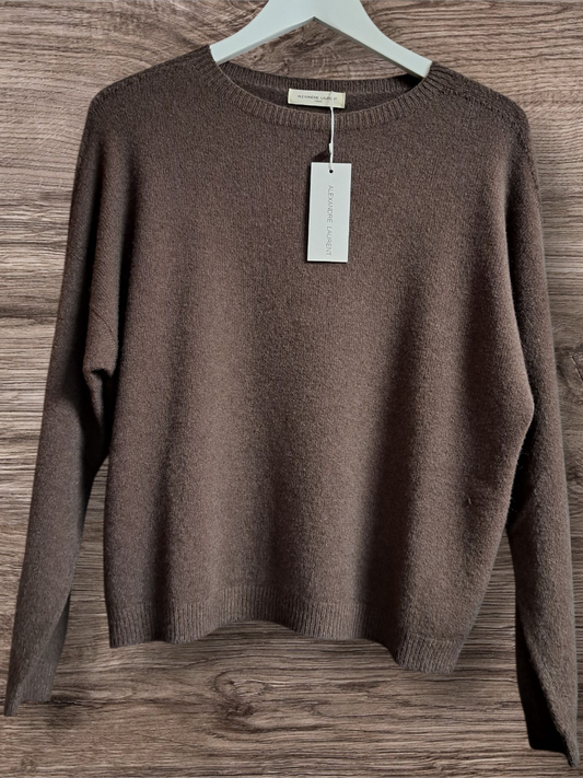 Alexandre Laurent Paris Basic Viscose Trui Light Brown